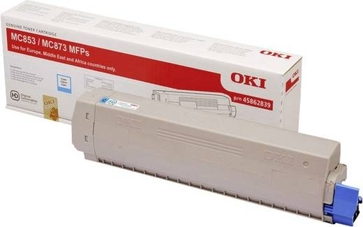 Oki 45862839 Original Toner Cyan MC853dn MC873dn OKI MC883dn Serien