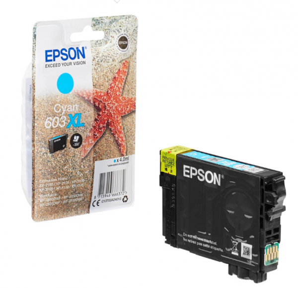Epson Tintenpatronen 603XL cyan T03A24020 für Expression Home XP-3100 XP-4100