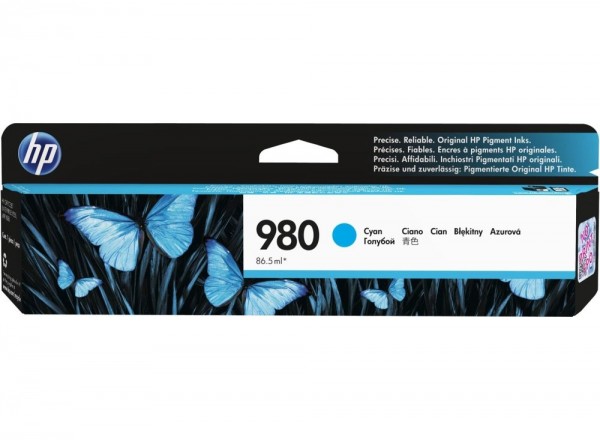 HP 980 Cyan Tinte für HP OfficeJet Pro X555 X585 D8J07A