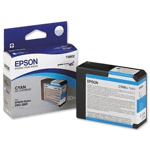 Epson Tintenpatrone T5802 Photo Cyan für Pro 3800