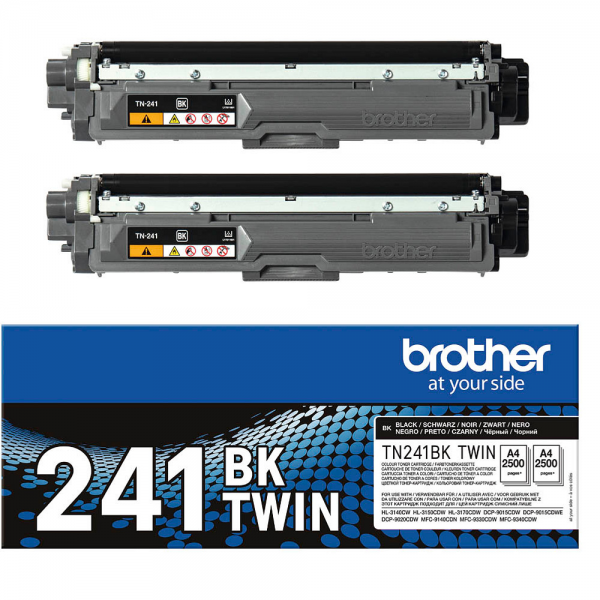 Brother TN-241BKTWIN 2 x Toner schwarz Brother HL-3140CW HL-3150CDW MFC-9140 9330 MFC-9340CDW