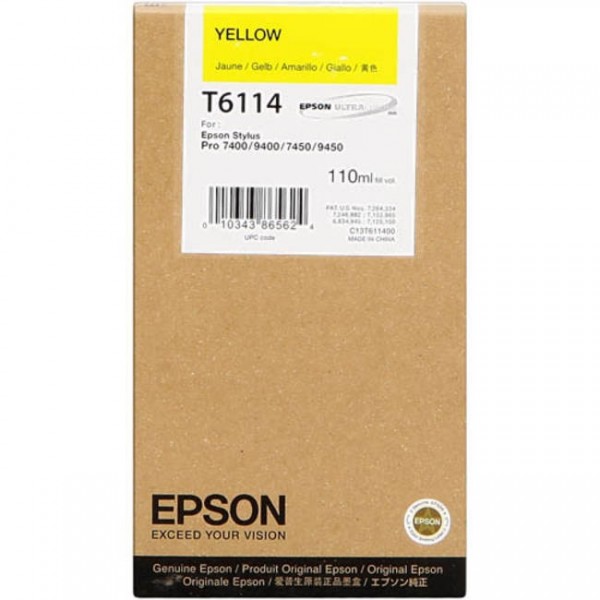 Epson Tintenpatrone T611400 gelb für Stylus Pro 7400 7450 9400 9450