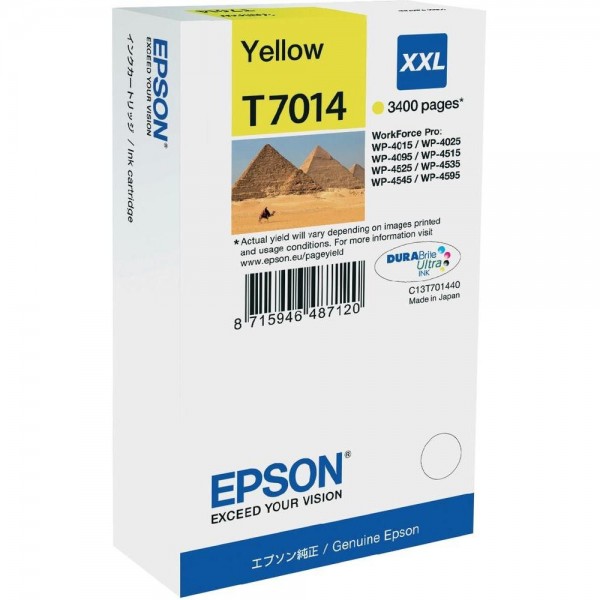 Epson Tintenpatrone T7014 Yellow XXL für WorkForce Pro WP-4525DNF WP-4595DNF WP-4525DNF