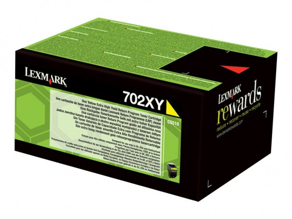 Lexmark 70C2XY0 Toner Yellow 702XY 4.000 Seiten Lexmark CS510DE CS510DTE