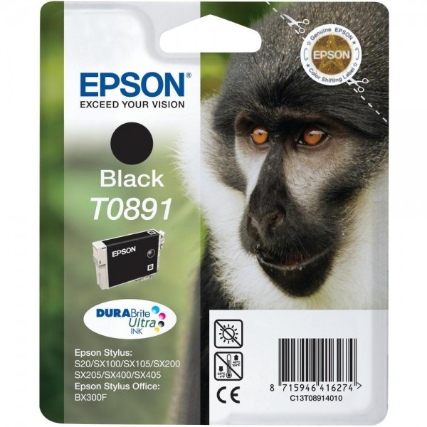 Epson Tintenpatrone T0891 Black für Stylus S20 SX100 SX105