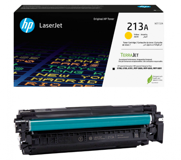 HP 213A Toner Yellow W2132A HP Color LaserJet Enterprise 5700dn 6700dn HP 6800 HP6801dn