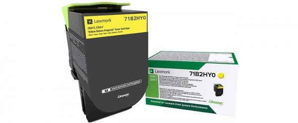 Lexmark 71B2HY0 Toner Yellow CS417 CS517 CX417 CX517 Hohe Ergiebigkeit