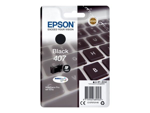 Epson Tintenpatrone T07U Black für WorkForce Pro WF-4745 C13T07U140