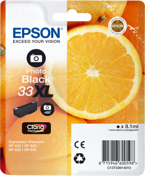 Epson Tintenpatrone T33XL Photo Black Expression Premium XP-530 XP-630 XP-635 XP-830