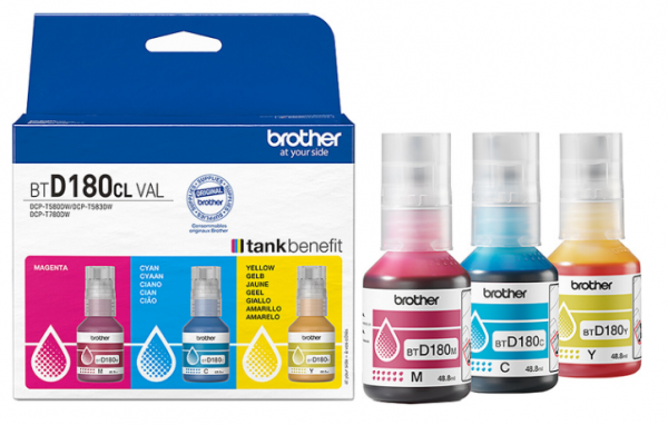 Brother BT-D180CLVAL Ink Bottle Value Pack für DCP-T580DW DCP-T583DW DCP-T780DW