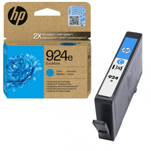 HP 924e Tinte Cyan 4K0U7NE für HP OfficeJet Pro 8120 8122 8130 8133 8139