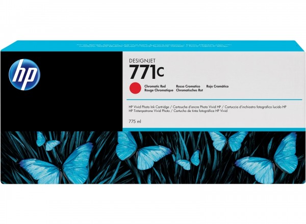 HP 771C Tinte chromatic red Original HP DesignJet Z6200 Z6600 Z6800 - B6Y08A