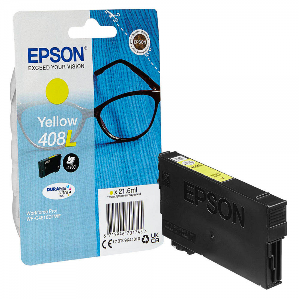 EPSON Singlepack Yellow 408L DURABrite Ultra Ink Brille Epson WorkForce Pro WF-C4810DTWF