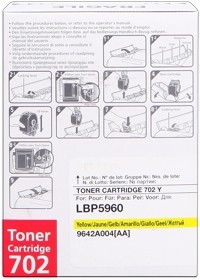 Canon 702 Toner Cartridge Yellow LBP5970 LBP5975 9642A004