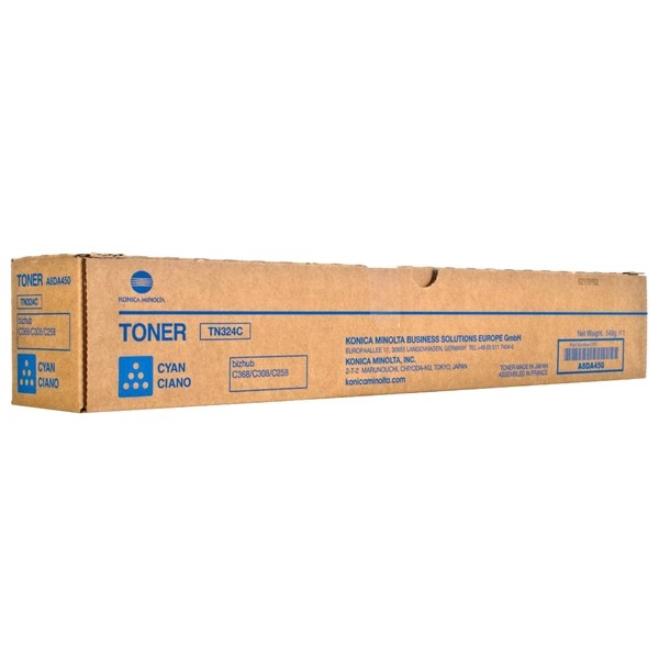 Konica Minolta A8DA450 Toner TN-324C Cyan für Bizhub C258 C308 C368