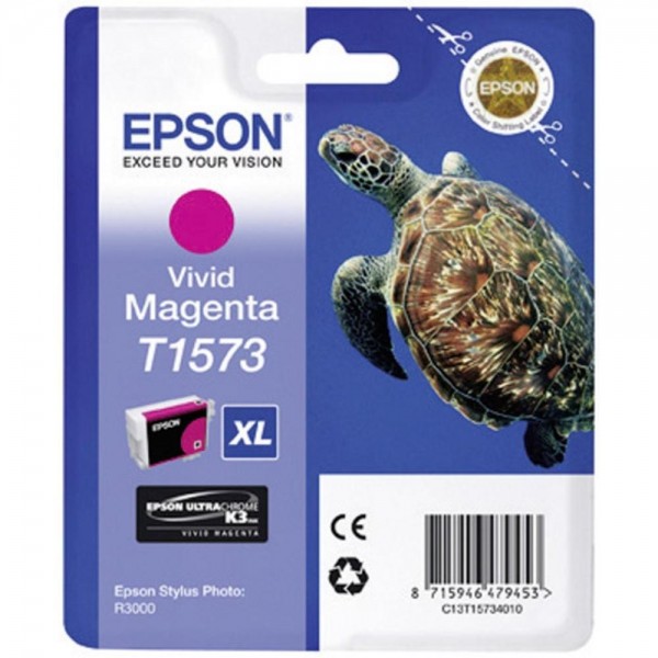 Epson Tintenpatrone T1573 XL Magenta für Stylus Photo R3000