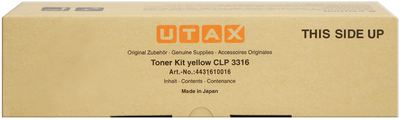 UTAX CLP3316 TA4316 Toner Yellow 4431610016 4.000 Seiten 5% Deckung
