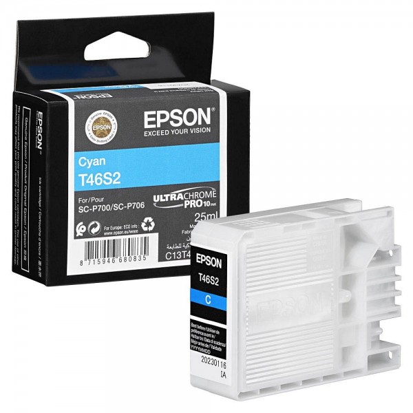 Epson T46S Tinte cyan für SureColor SC-P700 SC-P706 C13T46S200