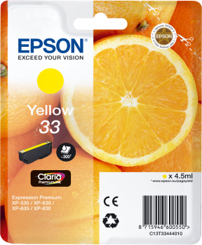 Epson Tintenpatrone T33 Yellow Expression Premium XP-530 XP-630 XP-635 XP-830