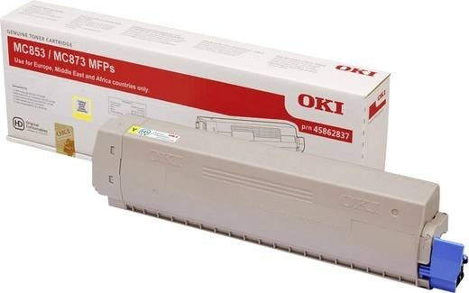 Oki 45862837 Original Toner Gelb MC853dn MC873dn OKI MC883dn Serien