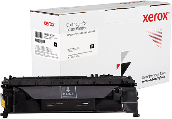 Xerox Everyday HP106AToner black W1106A HP LaserJet 107 HP Laser MFP135 HP LaserJet MFP 135wg 137wg