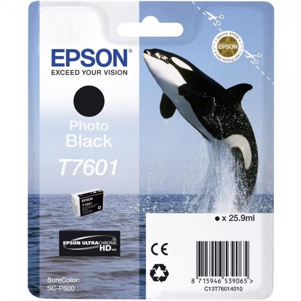 Epson Tintenpatrone T7601 Photo Black für SureColor SC P600