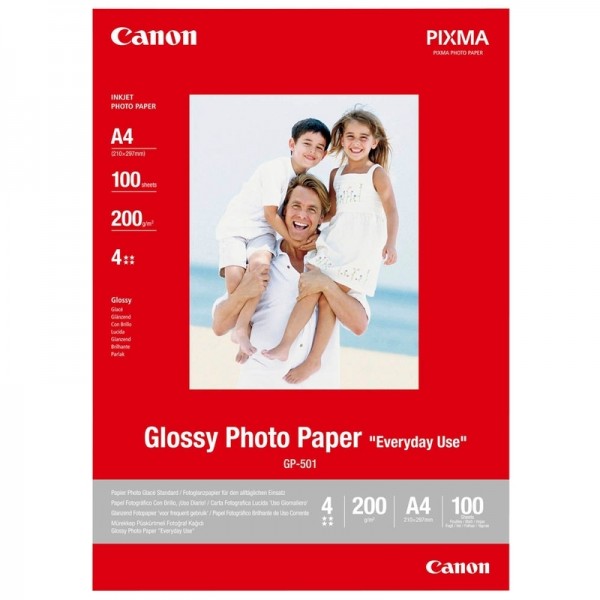 Canon GP-501 glänzend Fotopapier inkjet 200g/m² A4 100 Blatt 1er-Pack PIXMA