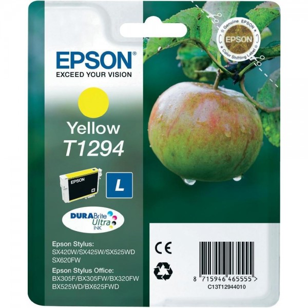 Epson Tinte Apfel Yellow T1294 für SX420W SX525WD SX620FW BX305F