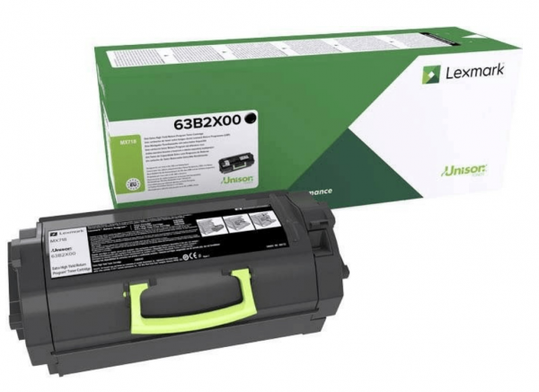 Lexmark 63B2X00 Toner Black Lexmark MX718 Original Tonerpatrone LCCP LRP