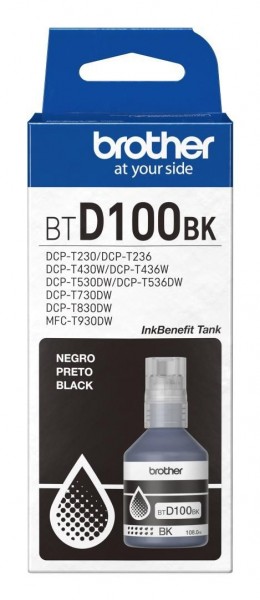 Brother BT-D100BK Nachfülltinte Black Original für Brother MFC-T930DW DCP-T830DW DCP-T730DW