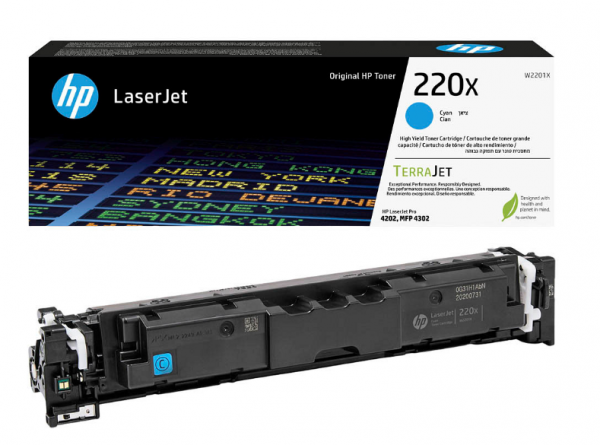 HP 220X Cyan original LaserJet Tonerpatrone W2201X für Color LaserJet Pro MFP 4301 HP MFP 4303