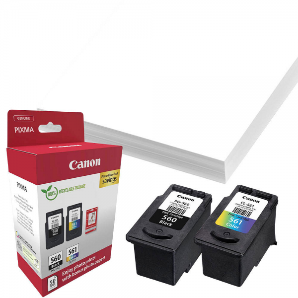 Canon PG-560/CL-561 Photo Value Pack Glänzend - 2er-Pack 3713C008 Canon PIXMA TS5350 TS5351