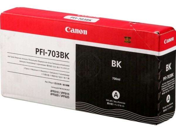 Canon PFI-703BK Black dye 700ml iPF 810 iPF815 iPF820 iPF825 2963B001