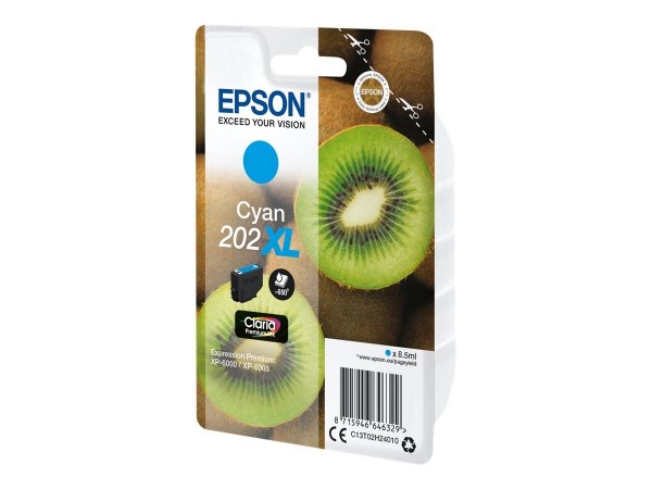 Epson 202XL Tinte Cyan Expression Premium XP-6000 XP-6005 C13T02H24010