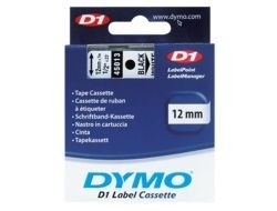 Dymo 45013 Schriftband 12mm x 7m schwarz auf weiss S0720530