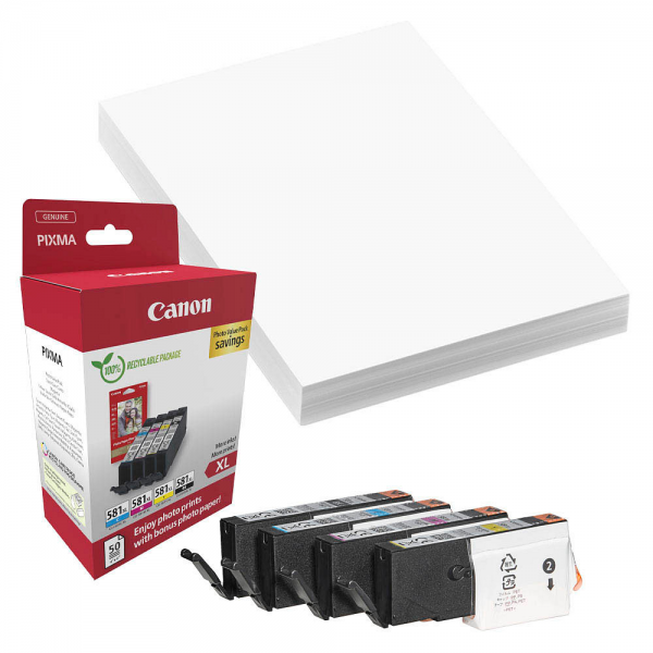 Canon CLI-581XL C/M/Y/BK Photo Value Pack - 4er-Pack 2052C006 Canon PIXMA TR7550 TS8150 TS9550