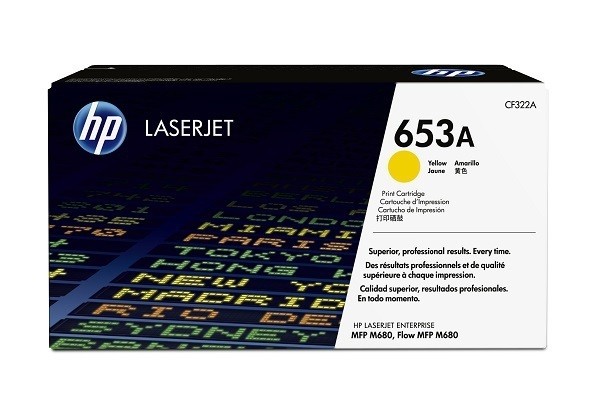 HP 653A Toner Yellow CF322A HP Color LaserJet Enterprise M680 Flow M680z HP 652A Toner Black Origina