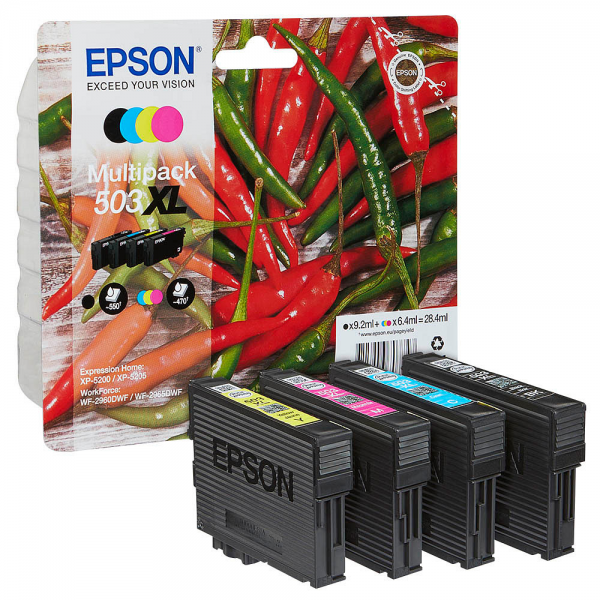 EPSON 503XL Tinte Chilli T09R64 Multipack CMYK Epson XP-5200 XP-5205 WorkForce WF-2960 WF-2965