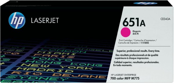 HP 651A Toner Magenta CE343A HP LaserJet Enterprise 700 color M775