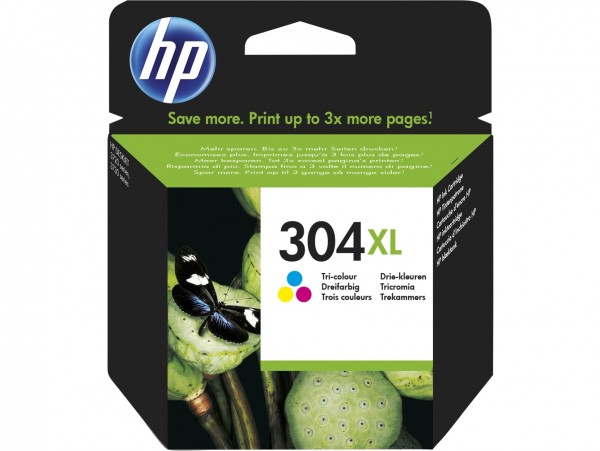 HP 304XL Tintenpatrone N9K07AE Tri-Color für Deskjet 2620 2630 2632 2633