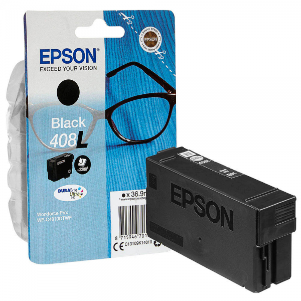 EPSON Singlepack Black 408L DURABrite Ultra Ink Brille Epson WorkForce Pro WF-C4810DTWF