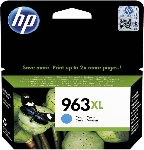 HP 963XL Tintenpatrone cyan für OfficeJet Pro 9010 9012 9014 9015 3JA27AE