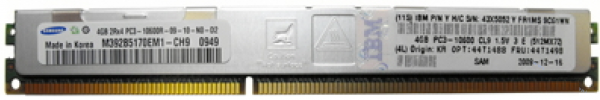 IBM 44T1488N Memory 4GB VLP RDIMM Dual Rank