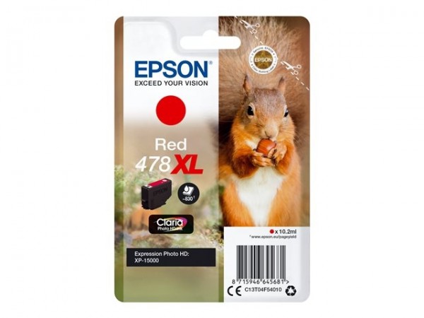 Epson T478 XL Tinte Red Expression Photo HD XP-15000 C13T04F54010