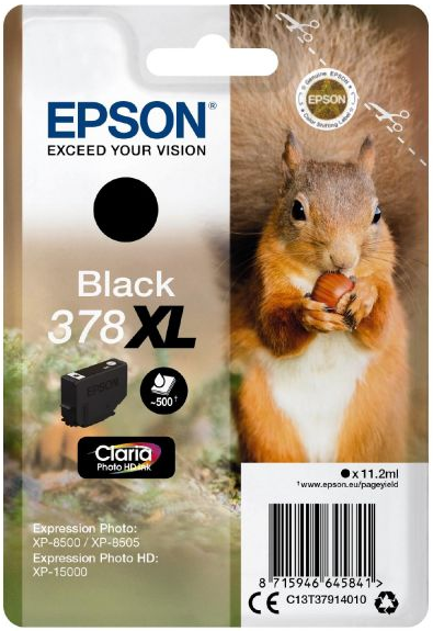 Epson T378 Tinte Black XL Expression Photo XP-8500 XP-8505 C13T37914010