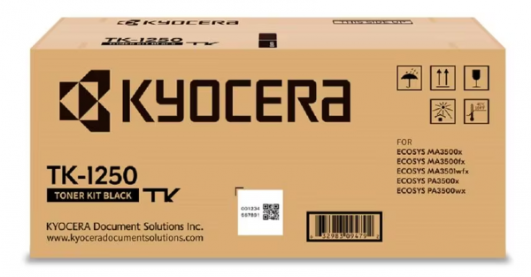 Kyocera TK-1250 Toner schwarz für Ecosys MA3500 PA3500 1T0C3H0NL0