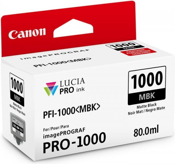 Canon PFI-1000MBK Mattschwarz 80ml Canon imagePROGRAF Pro-1000 0545C001