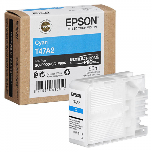 Epson T47A2 Tinte cyan für Epson SureColor SC-P900 C13T47A200