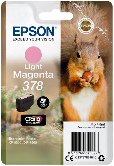 Epson T378 Tinte Light Magenta Expression Photo XP-8500 XP-8505 C13T37864010