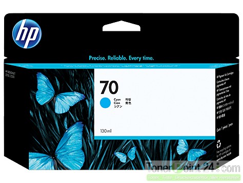 HP 70 Tinte Cyan Z2100 Z3100 Z5200 mit HP Vivera Tinte C9452A